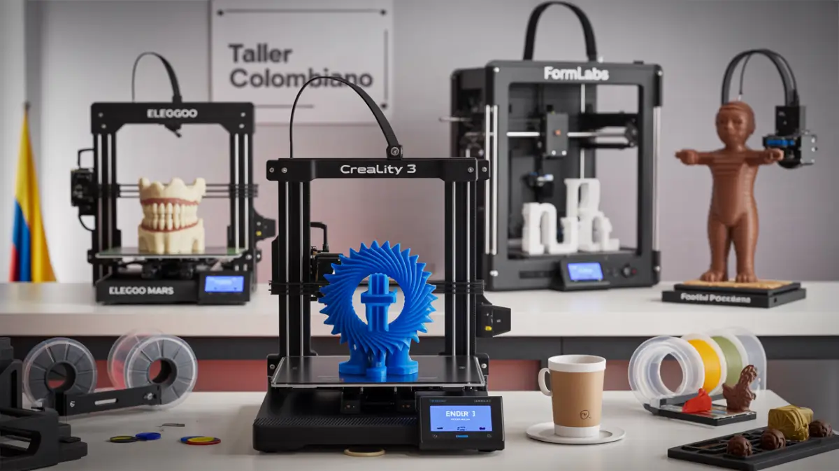 Taller con varias impresoras 3D trabajando